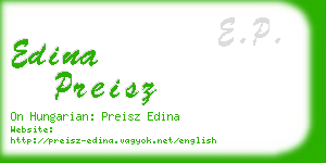 edina preisz business card